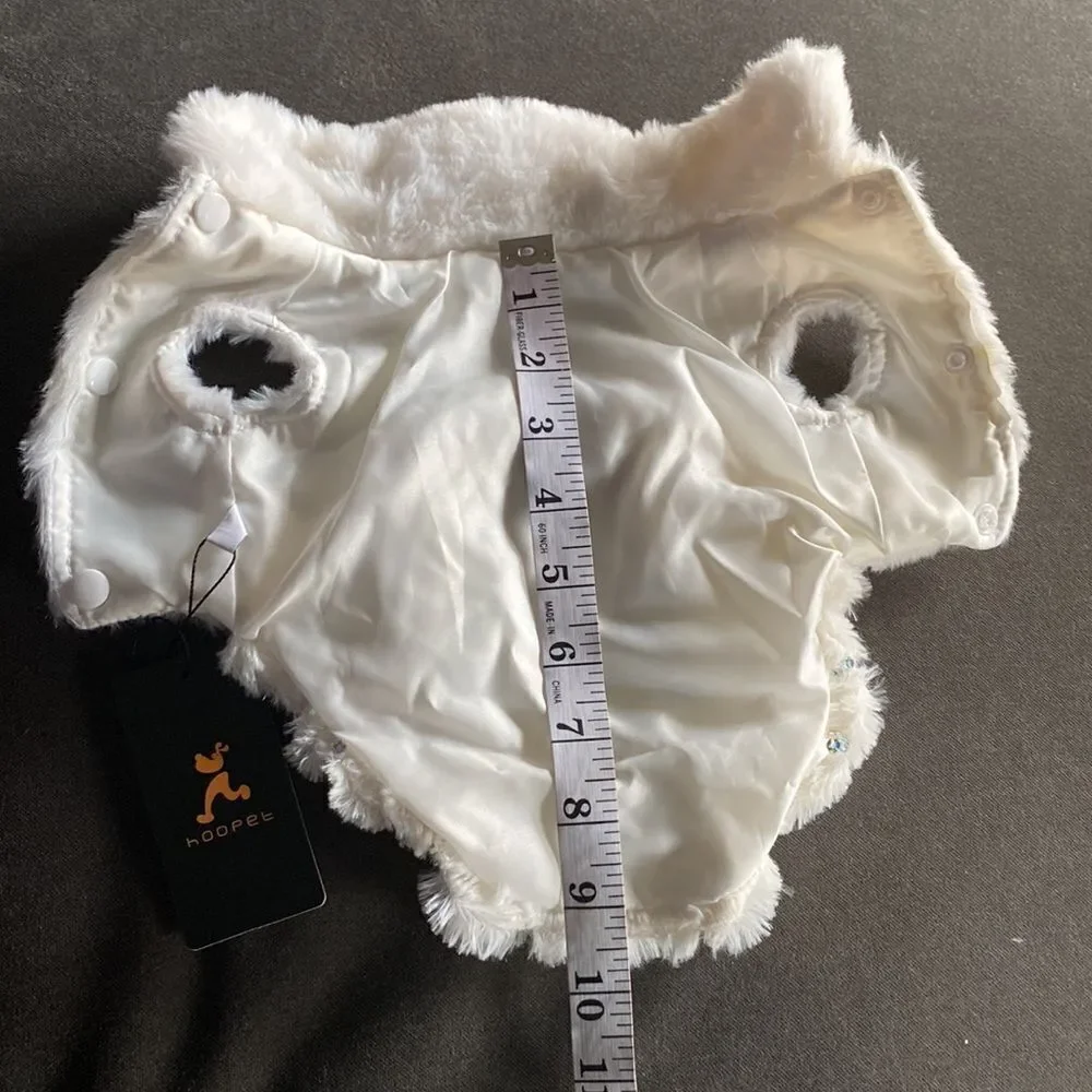 Dog Coat with Sparkles and Bow Size S NWT
